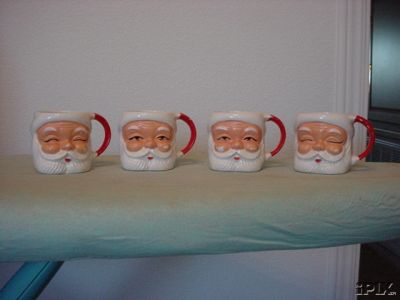 Santa Claus Mugs Japan Vintage (4) 